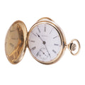1937 Waltham 6161957 Rose Gold White Dial Quartz Pocket Watch 44mm