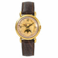 Jaeger-LeCoultre Vintage 141.008.1 Triple-Date Mens Hand Wind 18K YG Watch 32mm