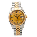 Rolex Datejust 6305 Vintage Jubilee Rare 18K Rose Two Tone Auto Men Watch 36mm