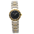 Bvlgari Tubogas BB23SG Quartz Ladies Watch 18k TwoTone Black Dial 23mm