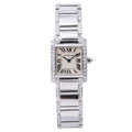 Cartier Tank Francaise 2403 WE10025F 18kWhiteGold Aftermarket Diamond Watch 20mm