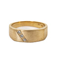 14K Yellow Gold and Diamond Ring Unisex 4.01 Grams Size 6.25