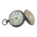 E Wise Manchester 68861 Vintage 935 SilverPocket Watch White Dial 40mm AS-IS