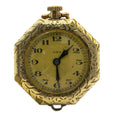 Lily 44279 Gilsey Vintage 18k gold filled Pocket Watch With Movement 26mm AS-IS
