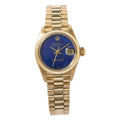 Rolex Datejust 6917 18k Gold President Lapis Lazuli Dial Auto Ladies Watch 26mm