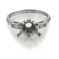 Platinum Ring Setting Vintage Engagement Band Ring 4.3 Grams Size 7 As It