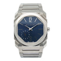 Bvlgari Octo Finissimo 10341 NEW Extra Thin Steel Blue Dial Watch 40mm Box&Paper