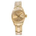 Rolex Datejust 6521 6917 With Papers 18k Yellow Oyster Champagne Dial Watch 26mm