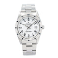 Rolex Oyster Perpetual Date 15210 Stainless Sapphire Roman White Dial Watch 34mm