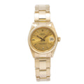 Rolex Datejust 6824 18k Yellow Gold Oyster Champagne Index Dial Watch 31mm