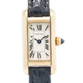 Cartier Tank Americaine Mini 1380 18k YellowGold Roman Dial Quartz Watch 14x28mm
