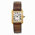 Cartier Tank Louis 2442 W1529856 18K YG Cream Dial Quartz Ladies Watch 22mm