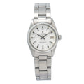 Rolex Date Just 6824 Stainless Oyster Roman & Index White Dial Men's Watch 31mm