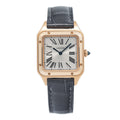 Cartier Santos Dumont 4212 WGSA0022 18k Rose Gold Silver Dial Ladies 28mm W/Box