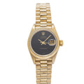 Rolex DateJust 69178 18k Yellow Gold Factory Onyx Dial Automatic Lady Watch 26mm
