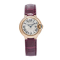 Cartier Ballon Bleu 3869 WGBB0007 18k Rose Gold Silver Dial Ladies Watch 28mm