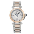 Cartier Pasha 4327 W2PA0008 Rose Gold & SS Silver Dial Automatic Watch 35mm
