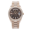 Rolex DayDate 228345RBR 2019 Complete MINT Rose Chocolate Factory Dia Watch 40mm