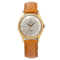 Omega Constellation Pie Pan Vintage 18k Rose Gold Silver Dial Men's Watch 34mm