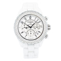 Chanel J12 H1008 Automatic Ceramic White Dial Diamond Bezel Ladies Watch 41mm