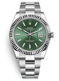 Rolex Datejust 126334 New 2023 December Complete Mint Green Dial Mens Watch 41mm