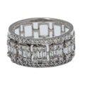 14k White Gold Natural Diamond 2.10 CT I Color SI1 5 Grams Wedding Band Size 6