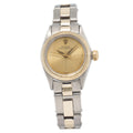 Rolex Zephyr Oyster Perpetual 6621 Two Tone Gold Dial Ladies Watch 25mm