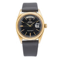 Rolex Day-Date 6611B 18K RG Auto Alpha Hands Black Dial Men's Watch 36mm