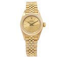Rolex Oyster Perpetual 67198 18K YG Jubilee Champagne Dial Ladies Watch 25mm