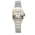 Cartier Santos Galbee 2423 W20099C4 18KYG Two Tone Roman Silver Dial Ladies 24mm