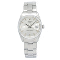 Rolex Oyster Perpetual Date 1500 Oyster Auto SS Silver Index Dial Men Watch 34mm