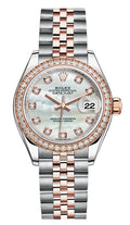 Rolex Datejust 279381RBR Jubilee 2019 Complete 18K Rose MOP Diamond Dial 28mm