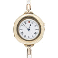 Rolex Vintage Gold Smooth Bezel White Roman Dial Ladies Watch 26mm As Is