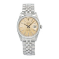 Rolex Datejust 1600 Stainless Jubilee White Patina Dial Auto Men's Watch 36mm