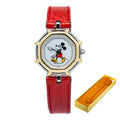 Gerald Genta Micky G2851.7 Box/Paper Stainless Gold Bezel Quartz Lady Watch 27mm