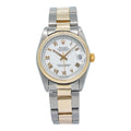 Rolex Datejust 68240 68273 Converted 18k Two Tone Oyster White Dial Ladies 31mm