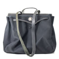 Hermès Two-In-One Herbag 38 Canvas and Leather Tote Bag Black Unisex
