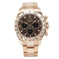 Rolex Daytona 116505 NEW December 2022 18k RG Auto Chocolate Dial Men Watch 40mm