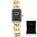 Chanel Premiere H3259 2020 B/P 18K YG Black Dial Factory Diamond Ladies 20x28mm