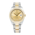 Rolex DateJust 126303 18K Yellow Two-Tone Oyster Diamond Dial Watch 41mm