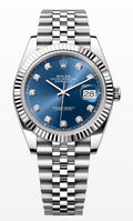 Rolex Datejust 126334 NEW 2024 Complete Jubilee Blue Diamond Dial Men Watch 41mm