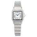 Cartier Santos Carree 0901 Stainless White Dial Automatic Ladies Watch 24mm