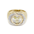 14k Yellow Gold Fancy Yellow VVS1 Approx 0.65ct Mercedes Ring 13.8g size 8.5