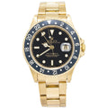 Rolex GMT-Master II 16718 Oyster 18K Yellow Gold Black Dial Auto Men Watch 40mm