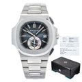 Patek Philippe Nautilus 5980/1A-001 2007 Box & Paper Blue Dial SS Men Watch 40mm