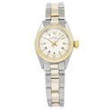 Rolex Oyster Perpetual 6618 14K YG TwoTone Off-White Dial Auto Ladies Watch 24mm