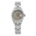 Rolex Date 6919 1977 Paper SS Oyster Auto Silver Linen Dial Ladies Watch 26mm