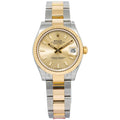 Rolex Datejust 278273 18k YG Two Tone MINT Oyster Champagne Dial Ladies 31mm