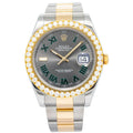 Rolex DateJust 116333 18k YG Two Tone 4.20ct Diamond Bezel Wimbledon Dial 41mm