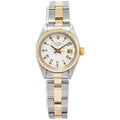 Rolex Date 6917 w/ 1978 Paper 18K YG Two Tone Oyster White Dial Auto Ladies 26mm